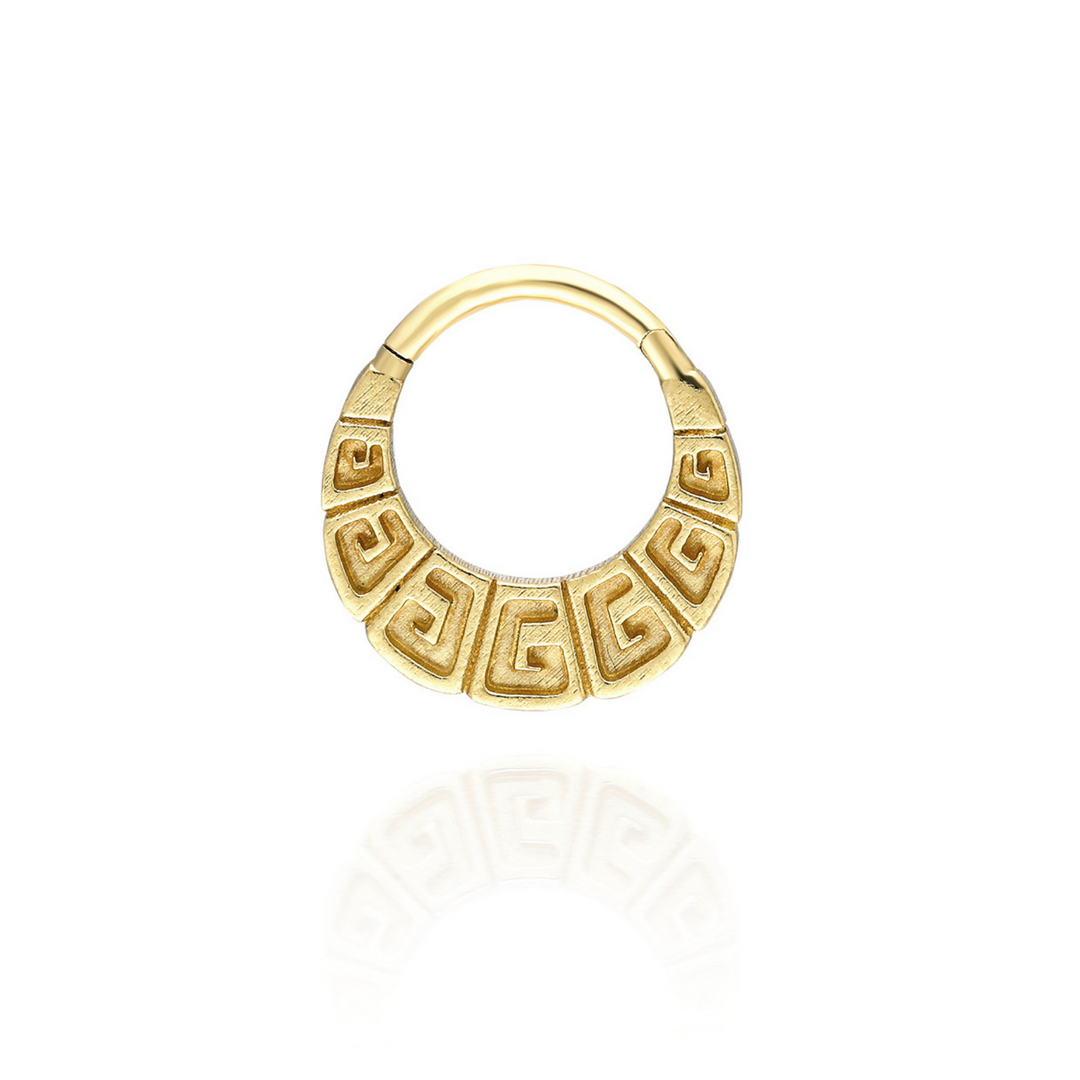 14K Solid Gold Clicker Hoop Piercing