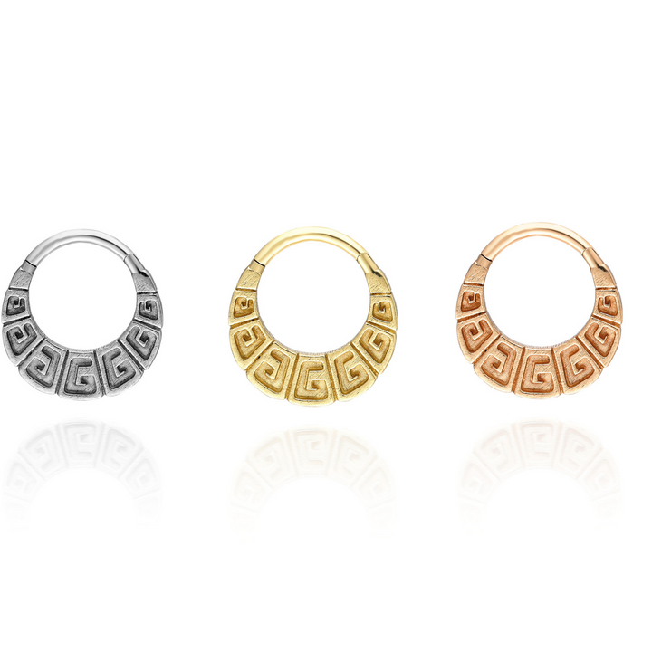 14K Solid Gold Clicker Hoop Piercing