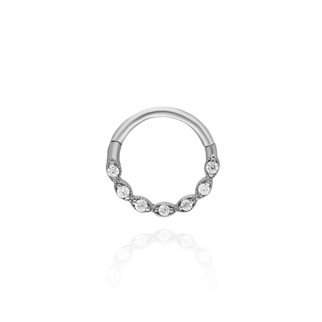 14K Solid Gold Clicker Hoop Piercing