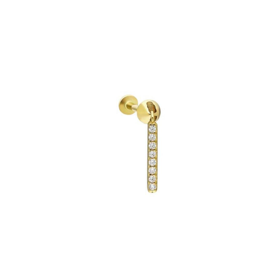 14K Threadless Earring Tragus Piercing