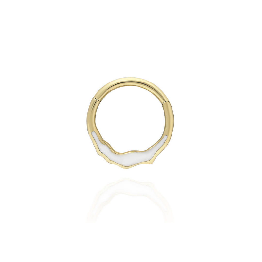 Modern 14K Solid Gold Clicker Hoop Piercing