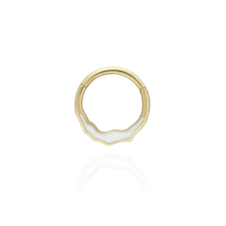 Modern 14K Solid Gold Clicker Hoop Piercing