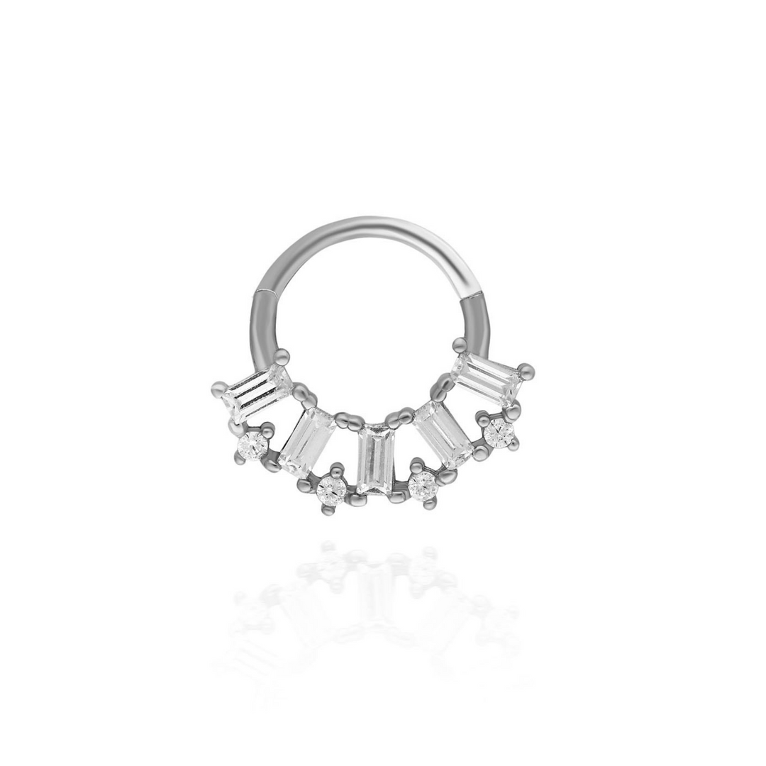 14K Solid Gold Clicker Hoop Piercing