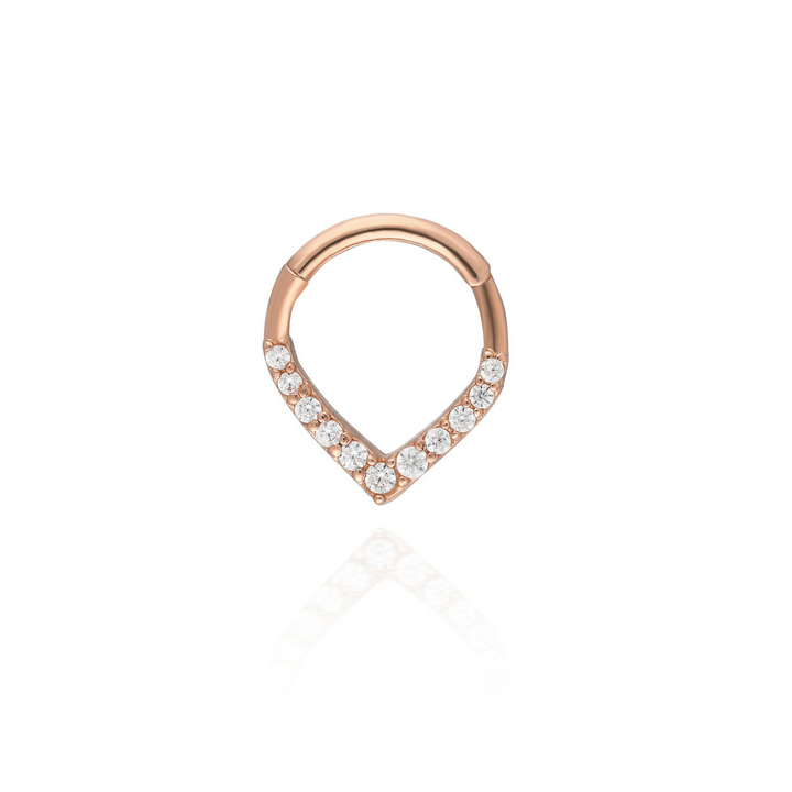 14K Solid Gold Clicker Hoop Piercing