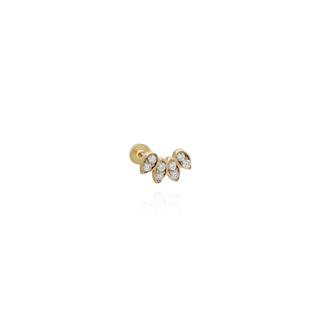 14K Solid Gold Threadless Piercing