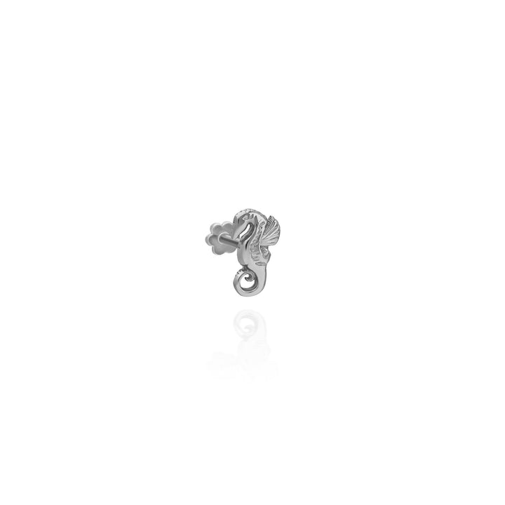 14K Solid Gold Seahorse Threadless Piercing