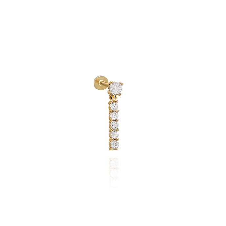 14K Solid Gold Threadless Piercing