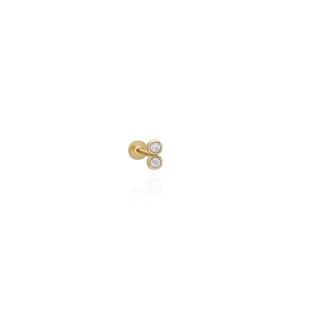 14K Solid Gold Threadless Piercing