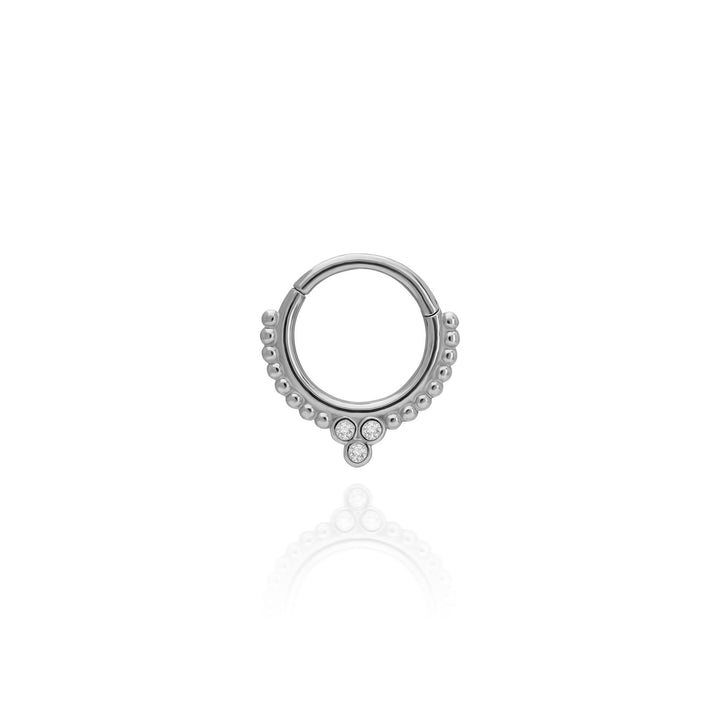 14K Solid  Gold Clicker Hoop Piercing