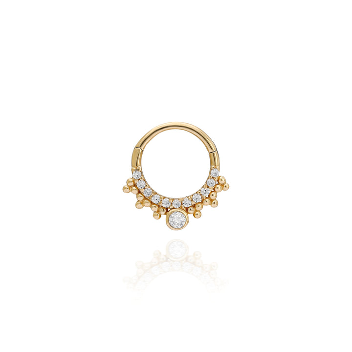 14K Solid Gold Clicker Hoop Piercing