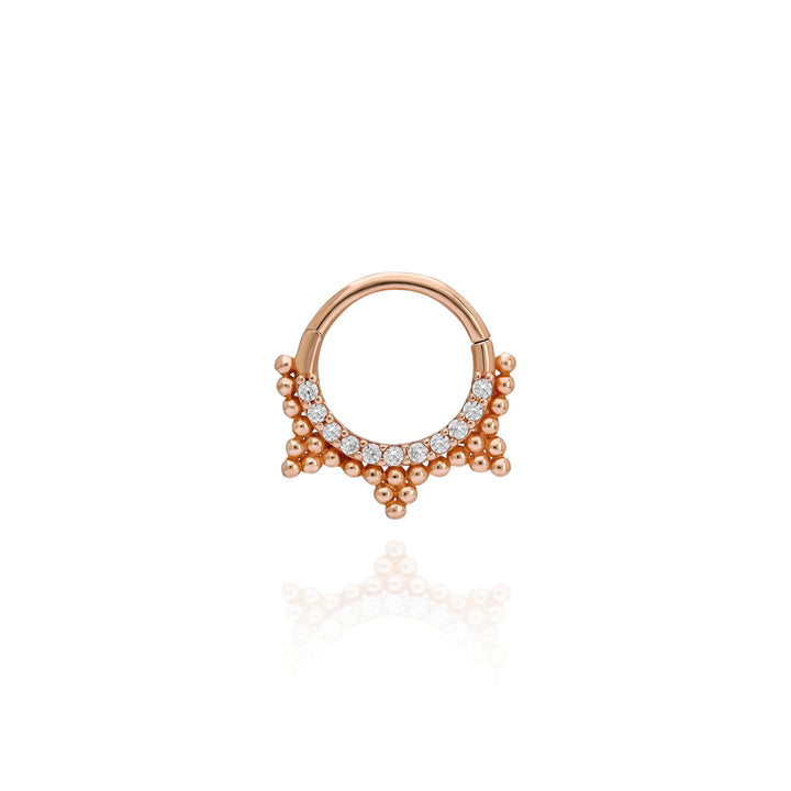 14K Solid Gold Clicker Hoop Piercing