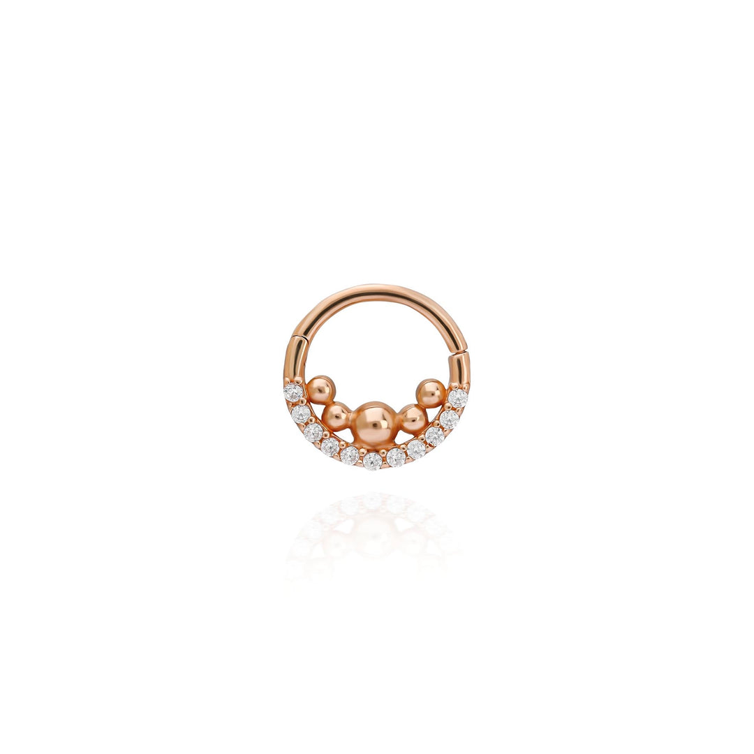 14K Solid Gold Clicker Hoop Piercing