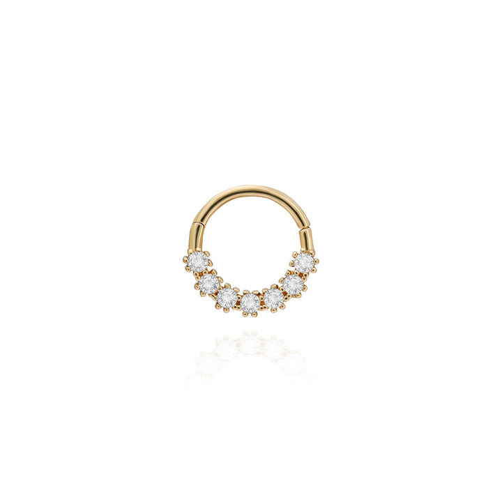 14K Solid Gold Clicker Hoop Piercing