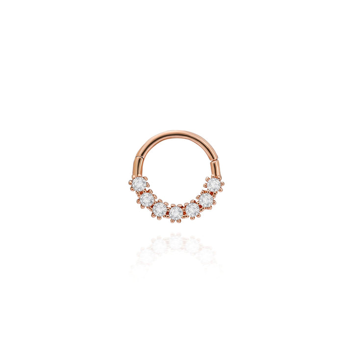 14K Solid Gold Clicker Hoop Piercing