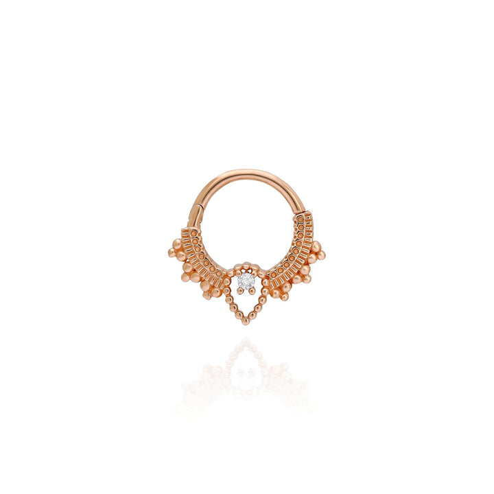 14K Solid Gold Clicker Hoop Piercing