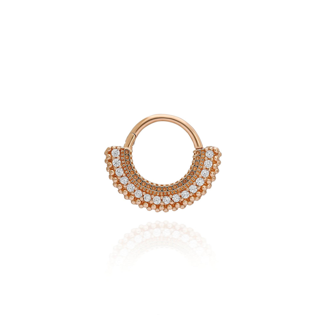 14K Solid Gold Clicker Hoop Piercing