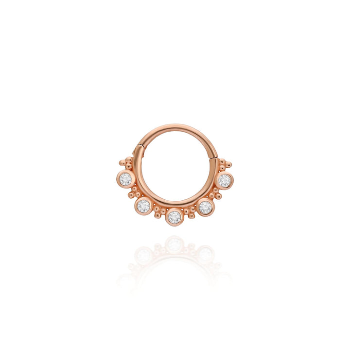 14K Solid Gold Clicker Hoop Piercing