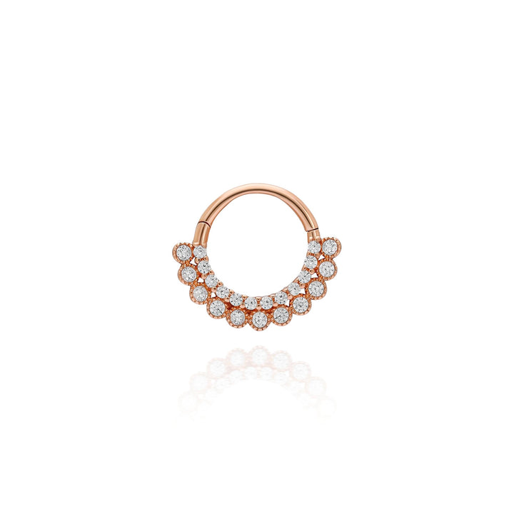 14K Solid Gold Clicker Hoop Piercing