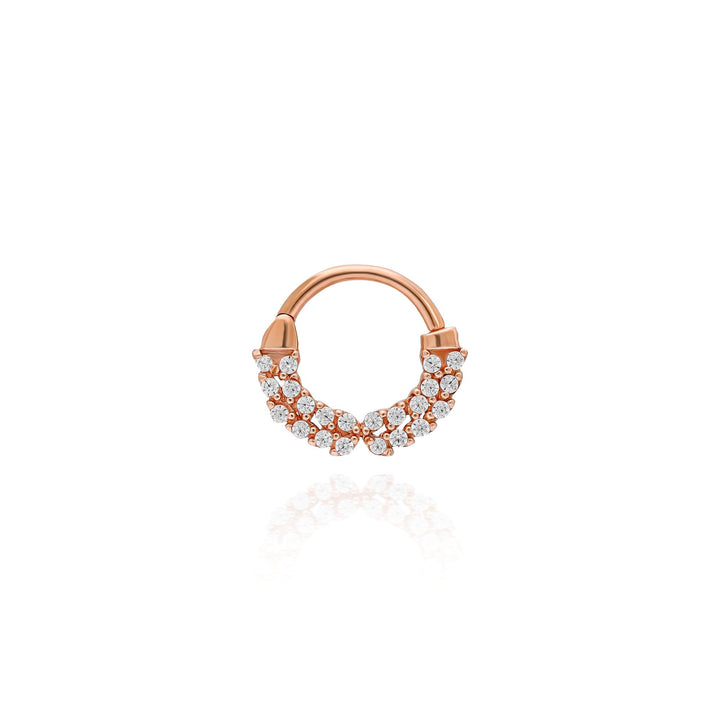 14K Solid Gold Clicker Hoop Piercing