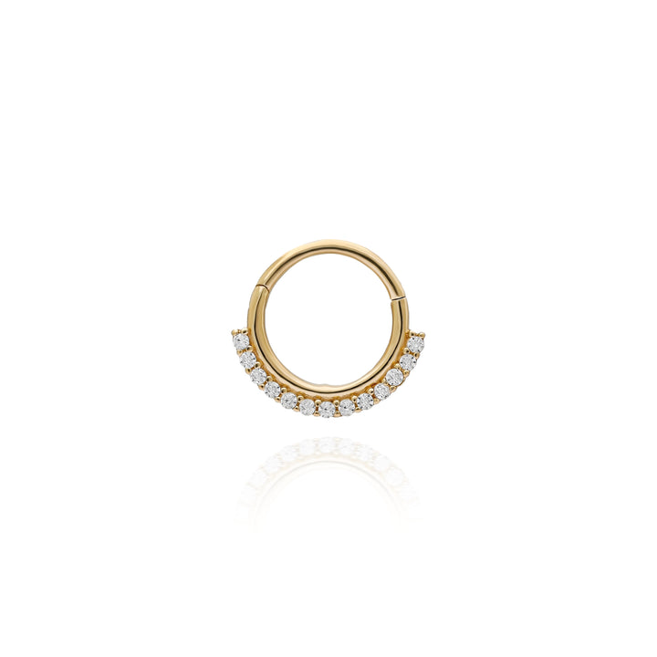 14K Solid Gold Clicker Hoop Piercing