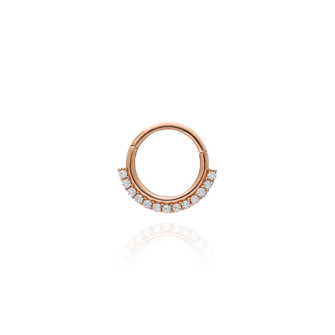 14K Solid Gold Clicker Hoop Piercing