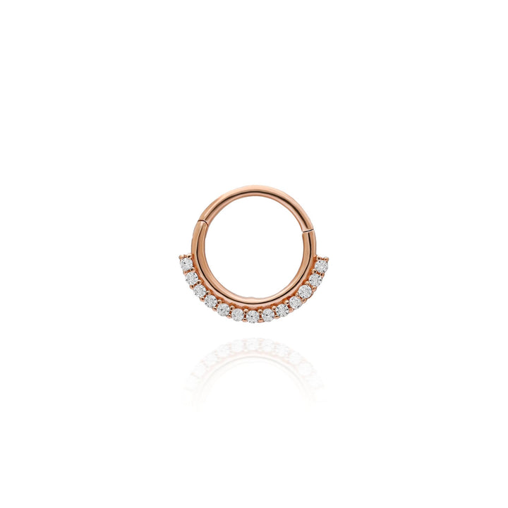 14K Solid Gold Clicker Hoop Piercing